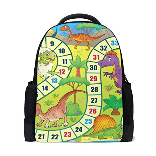 Preisvergleich Produktbild Rucksack Funny Animal Cartoon Dinosaurier Brettspiel Rucksack Perfekt für Schulreisen Kindertagesstätte für Teen Boys Girls