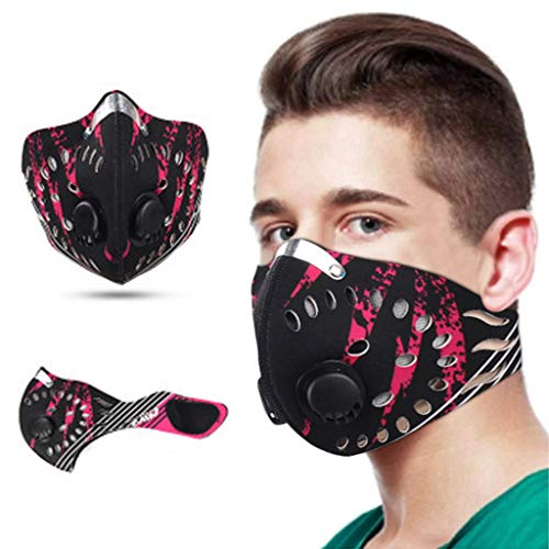 Routinfly - bandana para adultos, lavable, reutilizable, transpirable, con filtros para actividades al aire libre, resistente al viento, resistente al polvo y antipinchazos.