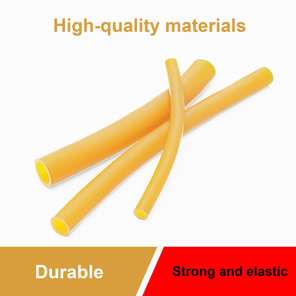 COYOUCO Tubos Caucho Látex Natural Alta Elasticidad, Manguera Flexible Amarilla 25Mm*29Mm para Experimentos Laboratorio, Bandas Tirachinas, Torniquetes Y Proyectos De Bricolaje,10m