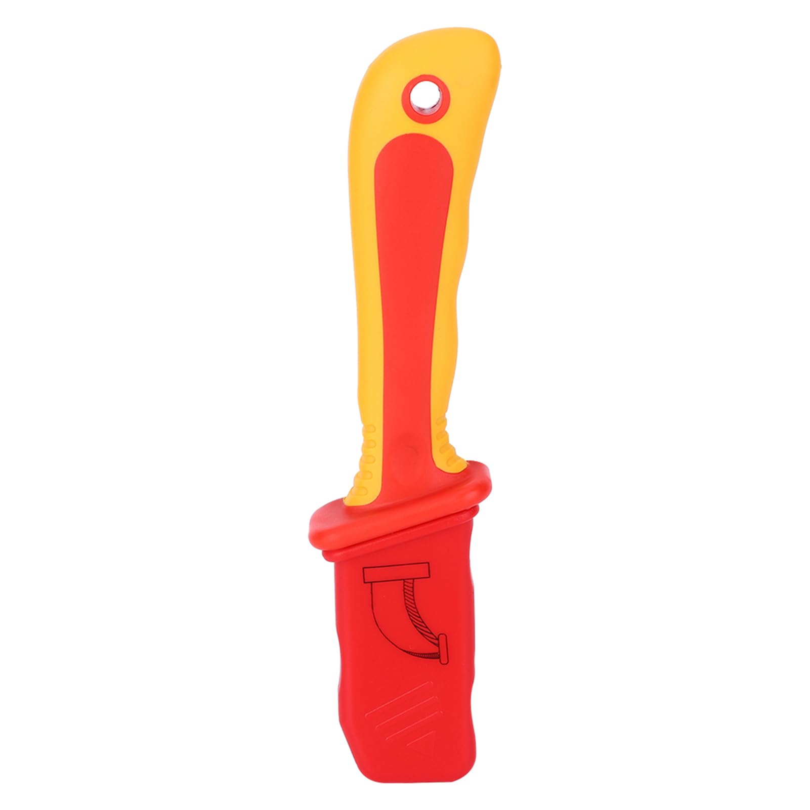 SIXRUN Cuchillo Aislado para Electricista 1000V, Pelacables Cortador Antimagnético con Hoja de Acero Inoxidable para Instalación de Instrumentos y Corte de Circuitos