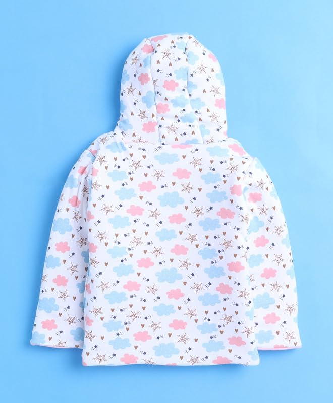 BUMZEE Baby Pink & White Baby Girls Full Sleeves Cotton Reversible Padded Jacket Age - 12-18 Months (Peb9966D-bpk.wht) 2