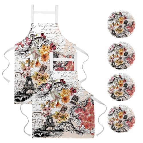 Tablier de cuisine Tour Eiffel Paris idéal pour pâtisserie créative et nettoyage maison