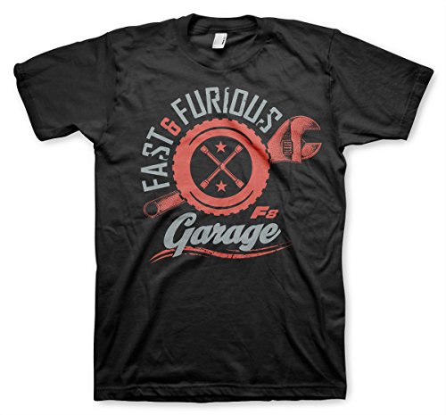 T-Shirt Fast & Furious Garage Vêtement Homme Grande Taille Coloris Noir