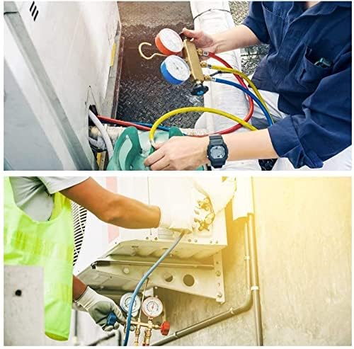 Hsthe Sea 2Pcs R410a Adapter für Mini Split Adapter Fitting HVAC System 5/16 Zoll Buchse SAE auf 1/4 Zoll Stecker SAE