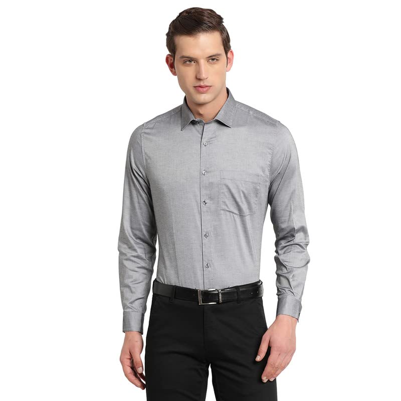 Image of Turtle Men 100% Cotton Slim Fit Lemon Solid Formal Shirt