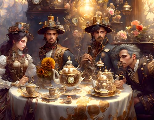 Poster Steampunk Art Meechi toile de décoration murale chambre adulte 50x70