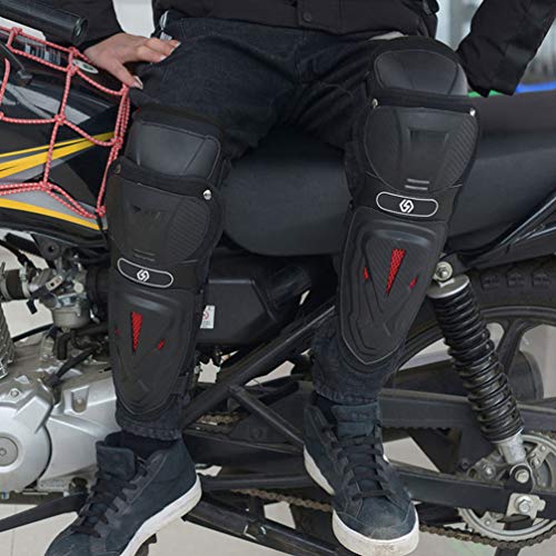 Wakauto Joelheiras de motocicleta 4 peças de cotoveleiras ajustáveis joelheiras protetoras de cotove