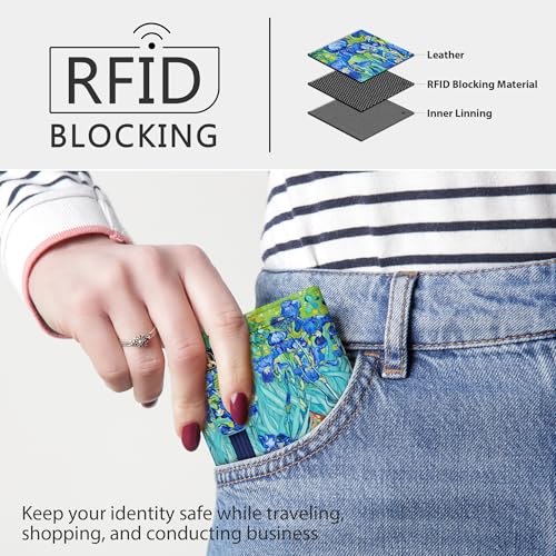 Image of Gostwo Small Wallet for Women, Slim Bifold Credit Card Holder, Compact RFID Blocking Cash Wallet, Billfolds Thin Leather Zipper Pocket, Mini Wallet Gift for Ladies Teen Girls Travel with ID Window