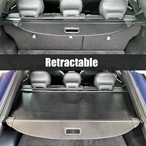 Image of Cargo Cover for Kia EV6 Accessories,Carbon Fiber Texture Retractable Rear Trunk Organizer Trunk Cover Privacy Security Screen Shield Shade for 2022 2023 2024 2025 2026 Kia EV6 Accessories