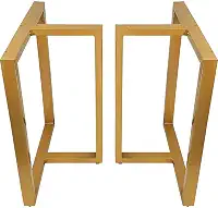 Base de Mesa de Jantar Kansas para Tampos de Vidro Pedra e Madeira até 200cm x 100cm - dourado