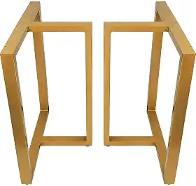 Base de Mesa de Jantar Kansas para Tampos de Vidro Pedra e Madeira até 200cm x 100cm - dourado