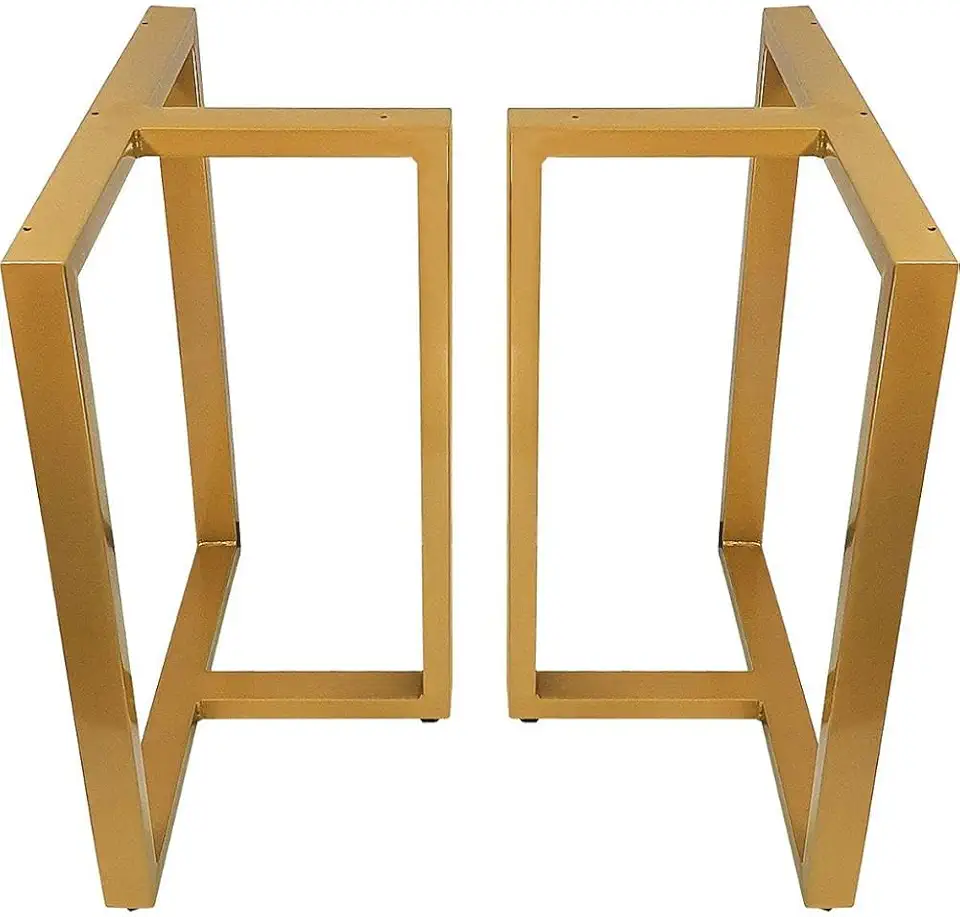 Base de Mesa de Jantar Kansas para Tampos de Vidro Pedra e Madeira até 200cm x 100cm - dourado