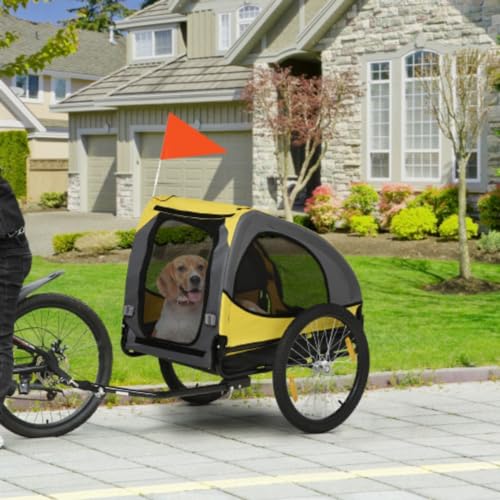 GeRRiT-Pet-Bike-Wagon-with-Steel-Frame-Hitch-Coupler-Aosom-Dog-Bike-TrailerQuick-Release-Wheels-Reflectors-Flag-Pet-Travel-Carrier-for-Medium-Dogs - Cucciolini Doodles   GeRRiT-Pet-Bike-Wagon-with-Steel-Frame-Hitch-Coupler-Aosom-Dog-Bike-TrailerQuick-Release-Wheels-Reflectors-Flag-Pet-Travel-Carrier-for-Medium-Dogs