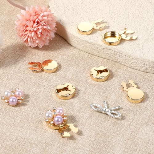 16 cubre botones redondos de latón dorados para camisa miniatura 5