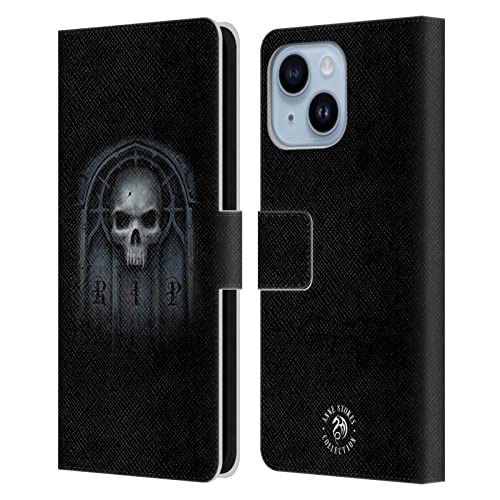 Coque Anne Stokes Attendez Le Crâne de Nuit iPhone 14 Plus protection portefeuille