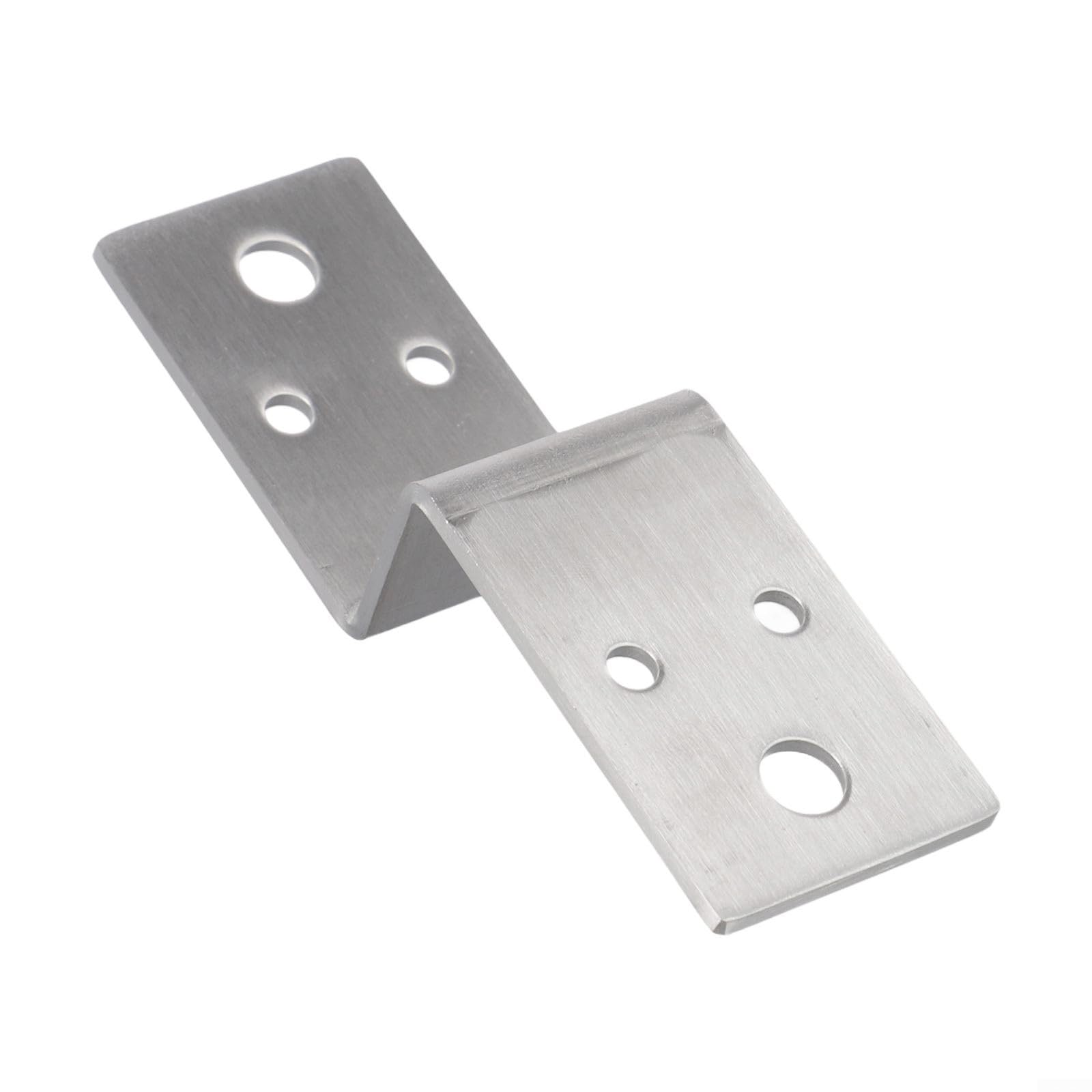 Zilimontt Robuster Z-Eckverbinder aus Metall, Winkeleisen, Z-Typ-Winkel zum Verbinden und Verstärken, Möbelwinkel, Gebäudewinkel flach (30 mm)