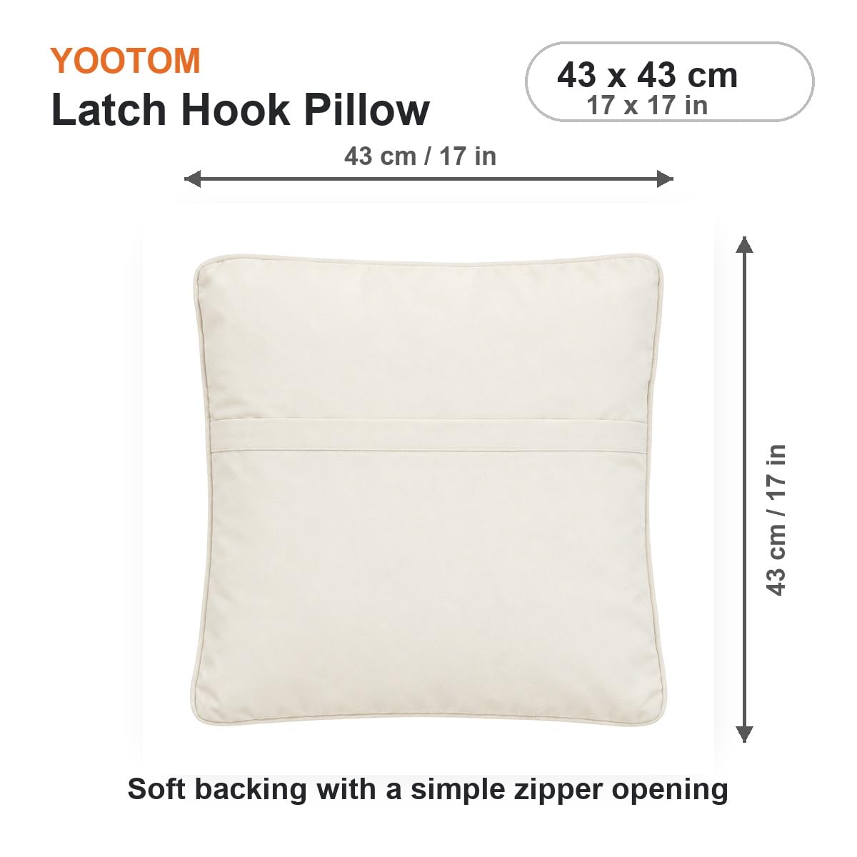 YOOTOM Kit gancio a scatto per adulti, kit di federe per cuscino con gnomo e gancio fai da te,kit per ricamo a punto croce, kit per la creazione di cuscini,Christmas Latch Hook Pillowcase Kits 43x43cm