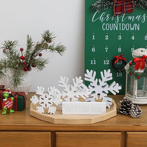 4-PCS-Wooden-Snowflake-Decor-Winter-Farmhouse-DecorWhite-Christmas-Decoration-Retro-Wood-Snowflakefor-Tiered-Tray-Decor-Centerpiece-Table-White 4 PCS Wooden Snowflake Decor Winter Farmhouse DecorWhite Christmas Decoration Retro Wood Snowflakefor Tiered Tray Decor Centerpiece Table White