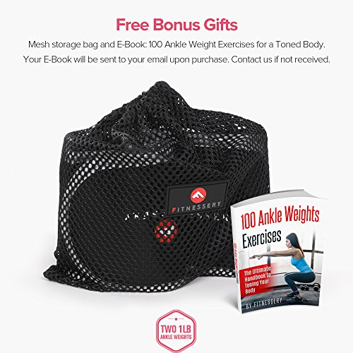 Ankle Weights (1 Pound x 2) - Ankle Weights for Women and Men - Wrist Weights for Women and Men - Leg Weights for Women and Men - Arm Exercise Weights - Home Gym Workout Equipment - Ankle Weight - Thumbnail 2