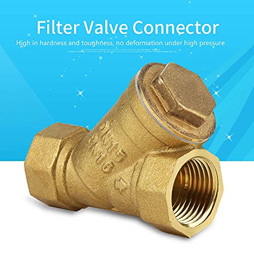 Image of 1 /2 inch BSPP Y Shaped Brass Strainer Filter Valve, 1 /2 inch Female Thread Connector Valve Pipe Fittings Adaptor Connector for Water Oil Separation