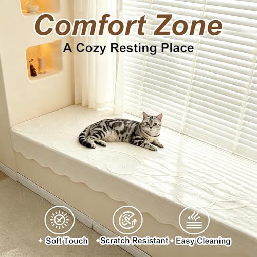 Tapis d'appui de fenêtre antidérapant orange pour assise confortable - 6