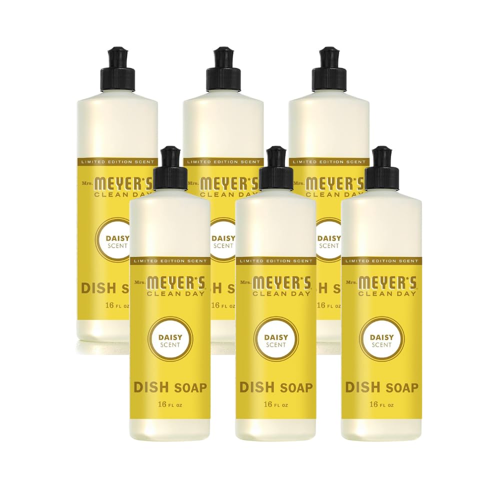 Mrs MEYERS CLEAN DAY Liquid Dish Soap Daisy 16 Fl Oz Pack of 6