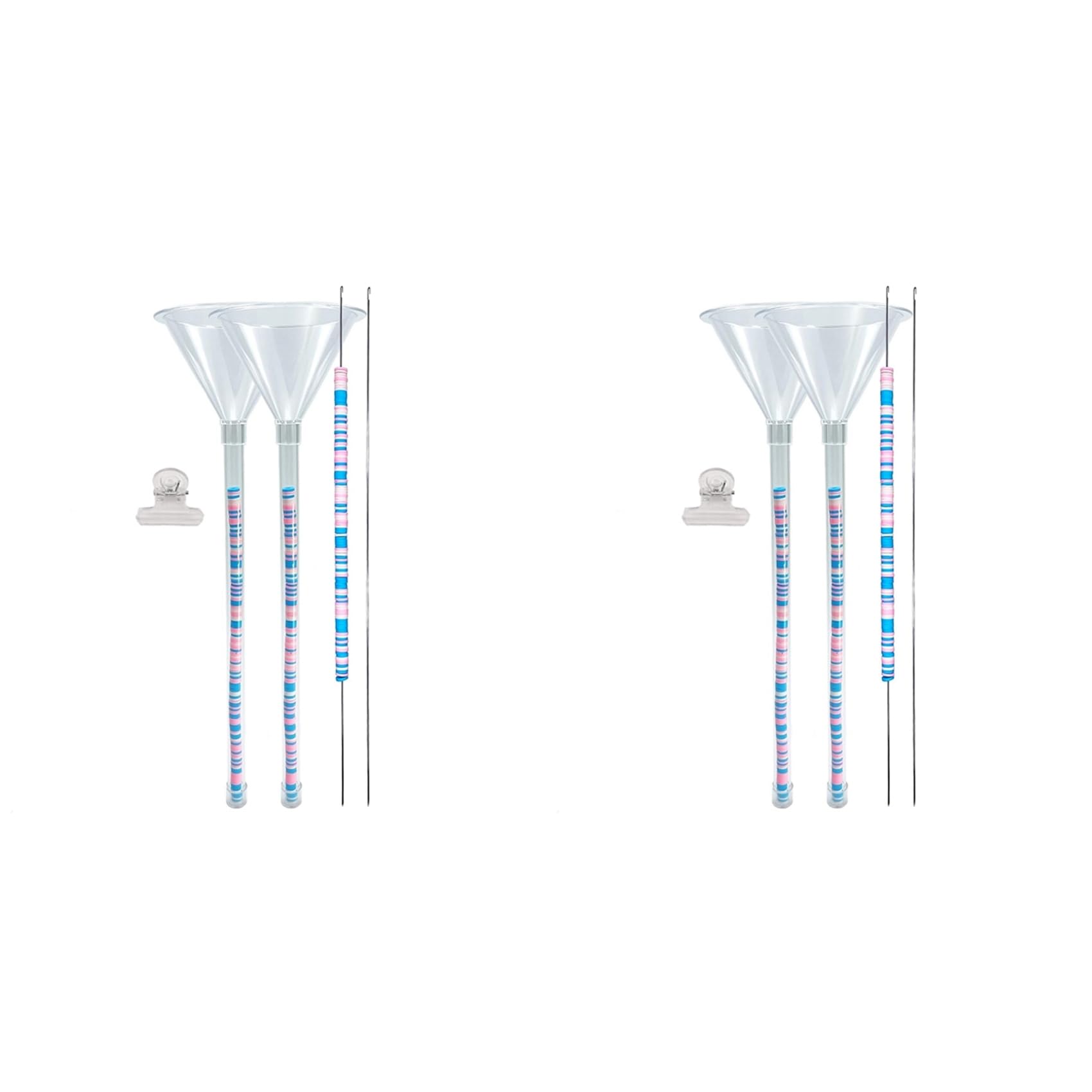 Aundhegrtt 4X Beading Funnel-Beading Tools Kit for Clay Bead,Beading Tools for Jewelry Making with Beading Needles,Necklaces Making