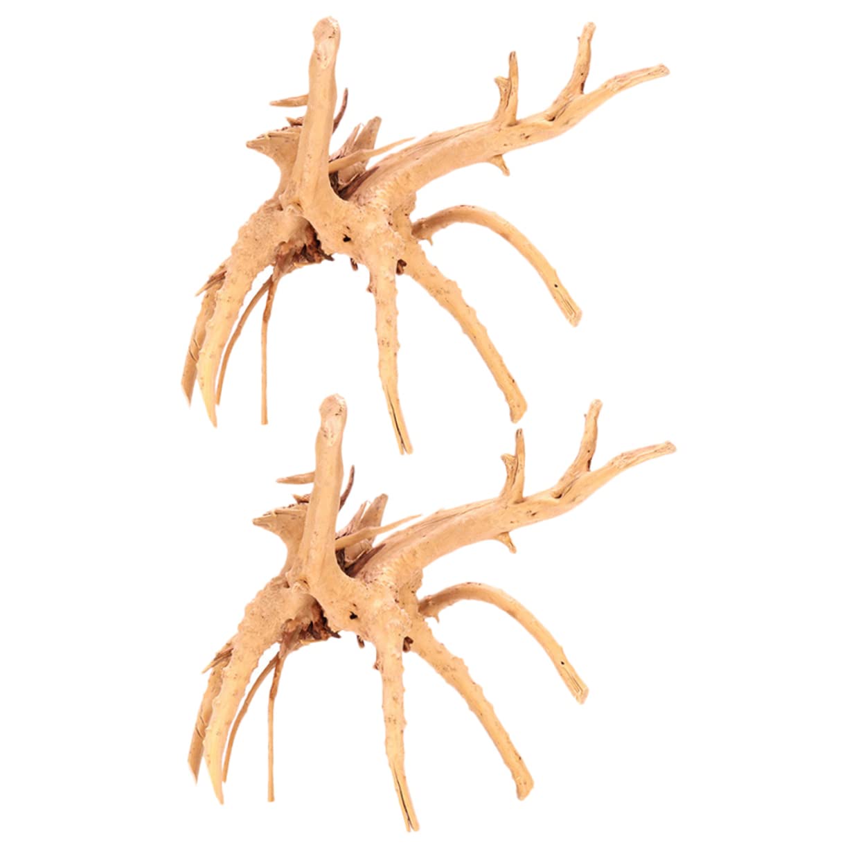Yardwe Aquarium Driftwood Decor 2pcs Driftwood Ornaments Home Study Decor Plant Stump Adornment