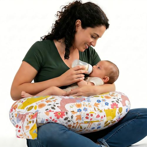 Image of x-vesolje Plus Size Nursing Pillow Wider Support, Breastfeeding Pillow with Adjustable Strap Fit All Body Type, Ergonomic Breast Feeding Pillow, Baby Feeding Pillow for Mom- Max Size /Jungle