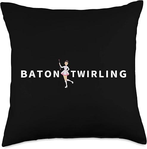 Baton Twirling Funny Twirler Girl Kids Gift Throw Pillow