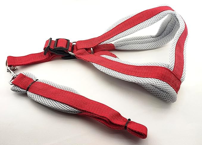 RvPaws Pet Vest Harness, Adjustable 1 Inch Width Nylon Soft Padded Mesh Comfort Fit Harness for Large Breed Dogs | No Pull No Choke (Red) (B0CM1441XG) Amazon Price History, Amazon Price Tracker