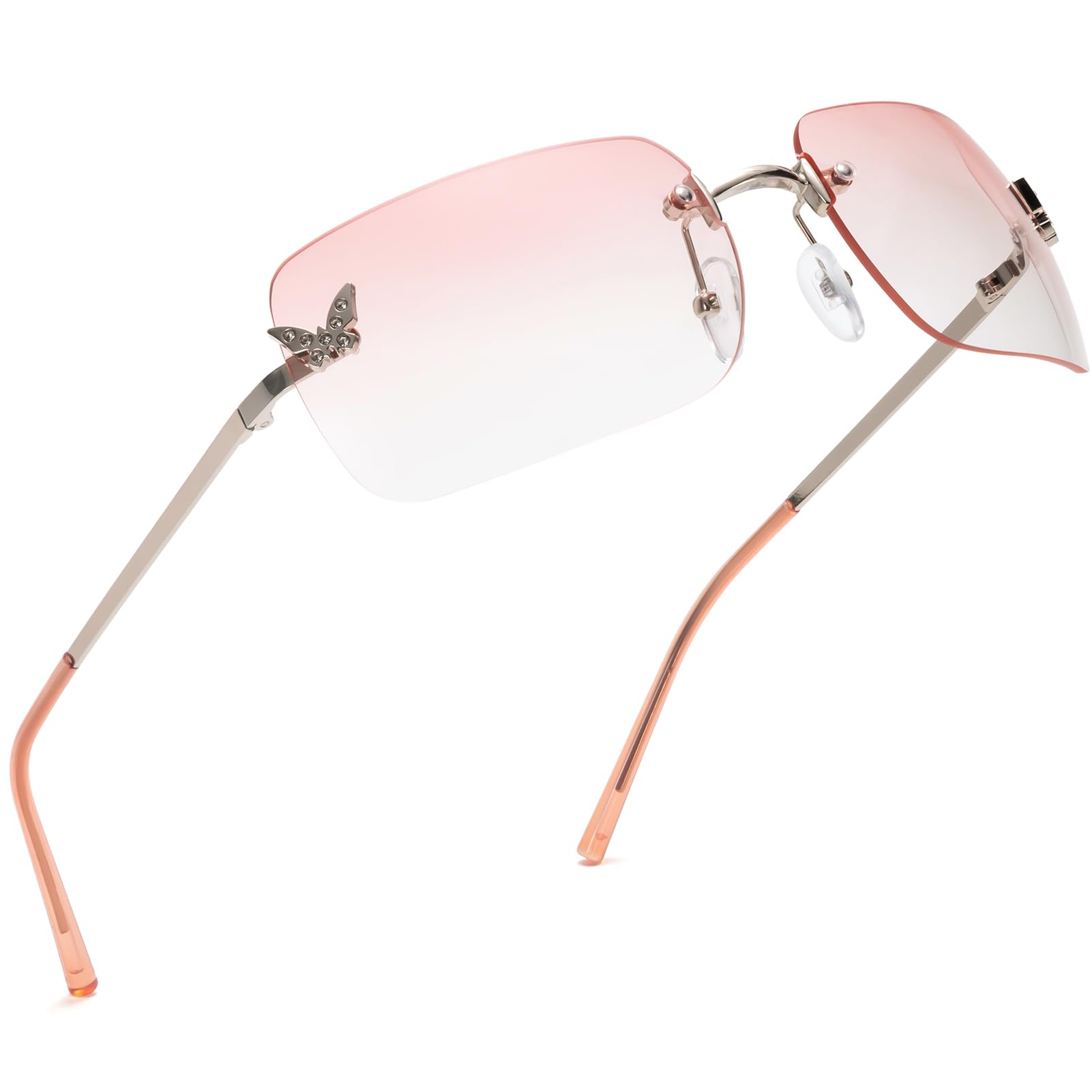 LIKSMU Y2K Sunglasses for Women Trendy 2000s Vintage Rave Sun Glasses
