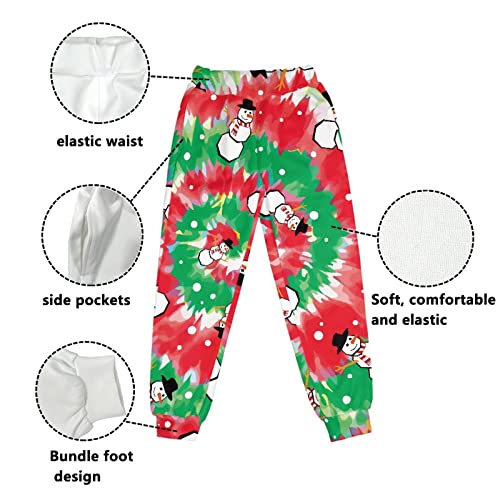 USA Flag Boys' Active Sweatpants Running Clothing, Mushroom Teens Hiking Clothing Bind Feet Sweatpants 4-15 Years 6