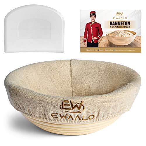 9 Inch Bread Banneton Proofing Basket Set - Proofing Baskets for Sourdough Bread Baking - Sourdough Starter Kit - Sourdough Proofing Basket for Bread Making - Bread Proofing Basket