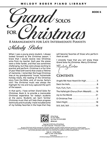Grand Solos For Christmas, Bk 6: 7 Arrangements For Late Intermediate Pianists (Grand Solos For Piano, Bk 6) #TOP2