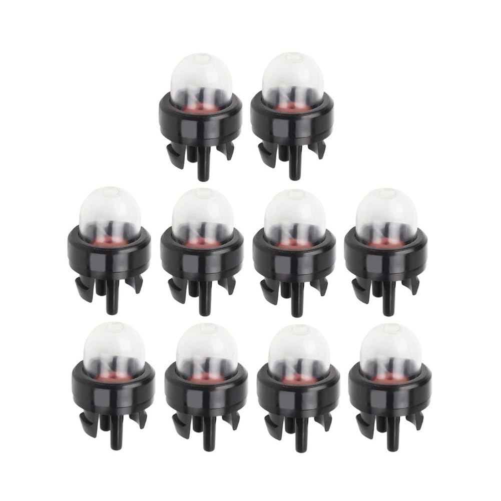 Kit de 1-10 bombillas de carburador con burbuja de aceite, cebador de gasolina a presión, compatible con sierras de gasolina, sierras de madera, cortacésped, accesorios for maquinaria.(Flat shape,10pc