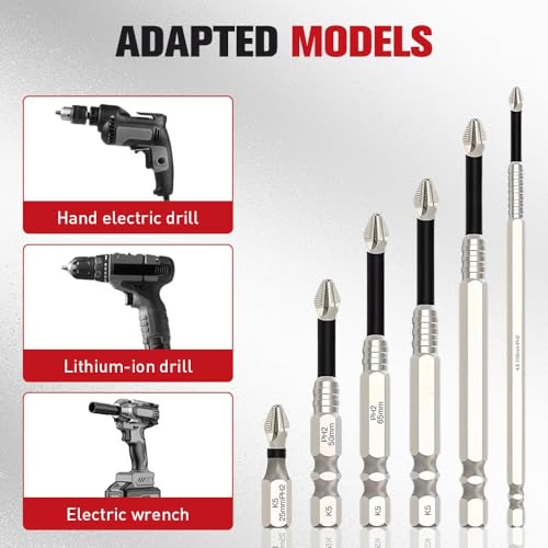 Image of High Magnetic Screwdriver Drill Bit Set, 2025 New Upgraded Anti Slip Strong Magnetic Electric Screwdriver Set Alloy Steel for Impact Driver (9 Pcs)