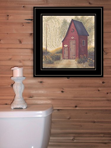Trendy-Decor-4U-Folk-Art-Outhouse-II-Framed-Wall-Art-for-Living-Room-Home-Wall-Decor-Framed-Print-for-Bedroom-by-Pam-Britton-Black-Frame Trendy Decor 4U Folk Art Outhouse II Framed Wall Art for Living Room Home Wall Decor Framed Print for Bedroom by Pam Britton Black Frame
