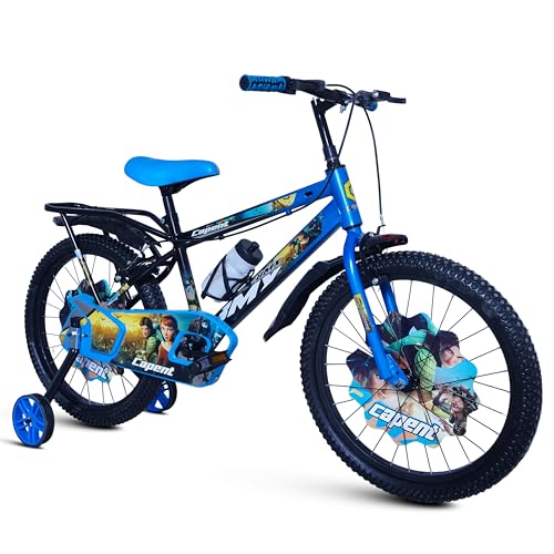 Image of CAPENT BMX 20T Cycle for Kids Girls with Balance Wheel & Back Carrier | Rigid Fork | Frame 12.5 Inch | Ideal for 6 to 9 Years Girls Kids Bike (Blue)
