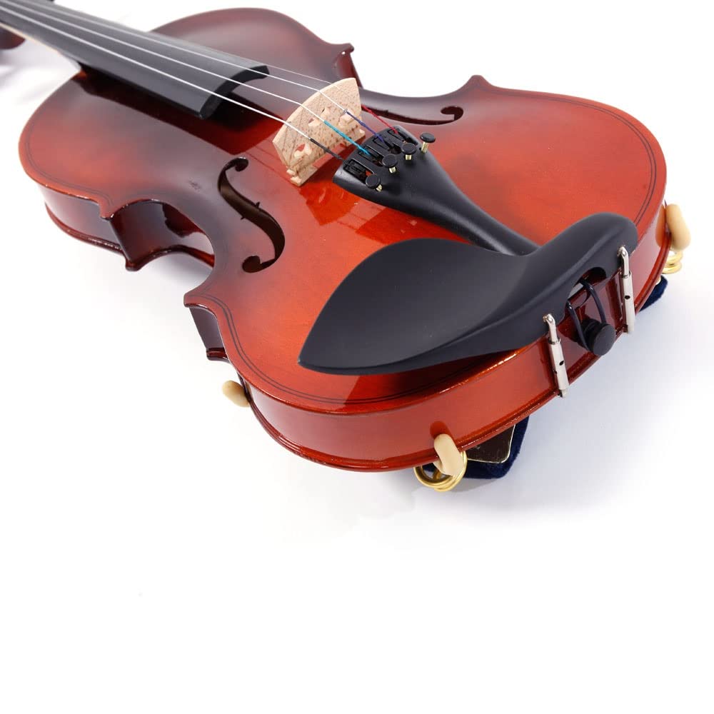 LALAHO Violon 4/4 Pleine Grandeur, en Bois Massif avec Étui, Corde D'Arc, Colophane, Repose-Épaules à Ressort, pour Adultes Débutants (Naturel)