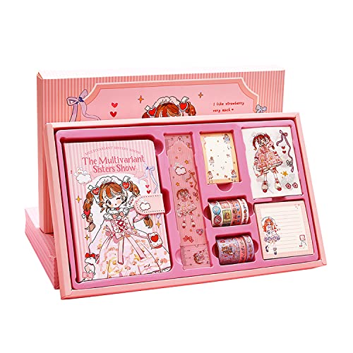 Qixing Diy Journal Set For Girls,Age Of 8 Years Old And Up,Kids Scrapbook Kit Diary Book,Arts Craft Kit,Manual Book Set For Girls Gift,Decorate By Yourself,Teenage Girls Birthday, For A Tween (Pink) #TOP8