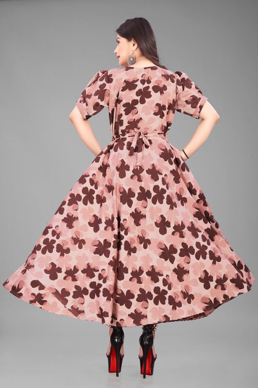 Image of Flower Printed Maxi Dress for Beautiful Women Nd Girls