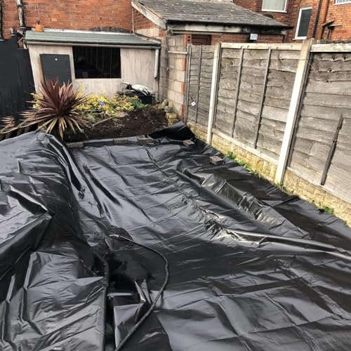 Bâche de bassin en PVC noir 11x50m membrane souple 0.2mm pour aménagement de jardin - 2