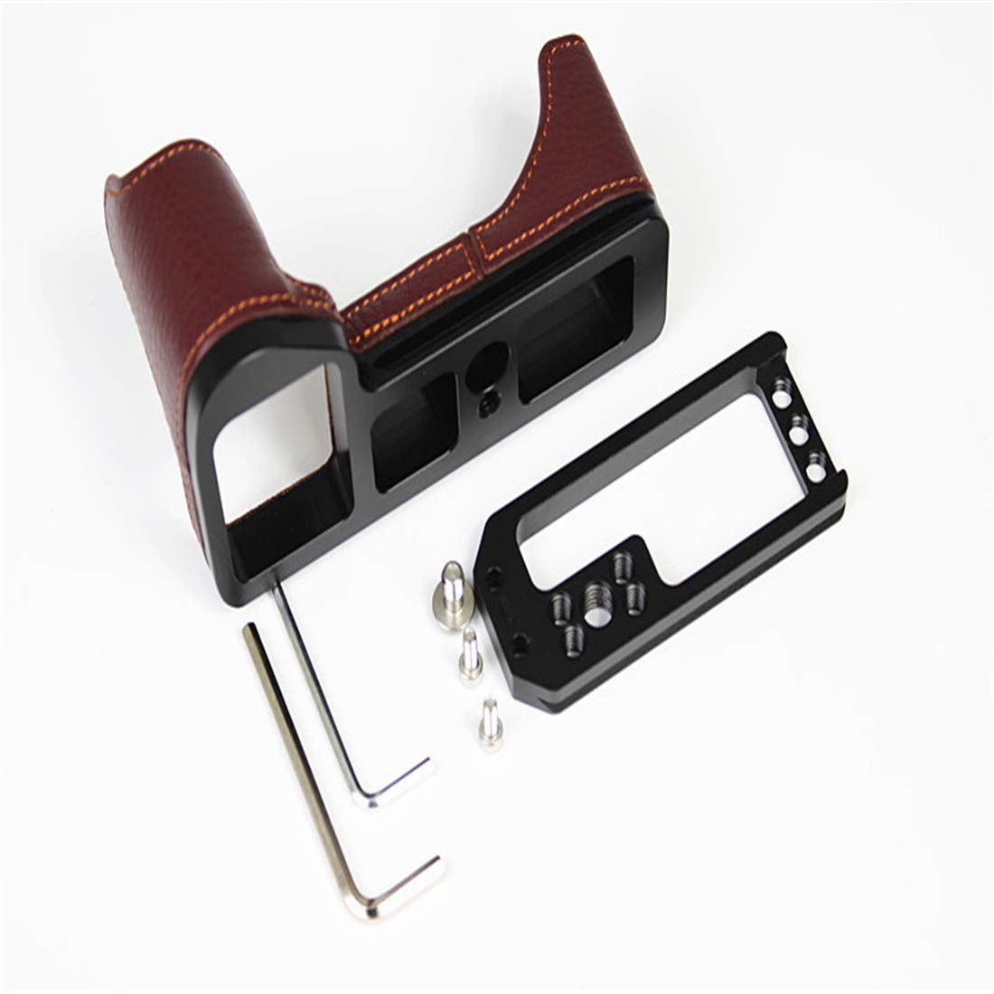 Custodia per Fotocamera in Pelle, Borsa per Fotocamera Copertura Completa del Corpo AntiGraffio Protettivo per Sony A7RIII-A7M3-A7SIII-A9, A7R4-A9II,Litchi Pattern Brown,a7r4