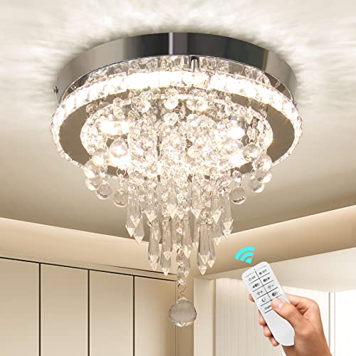 FRIXCHUR LED Kristall-Kronleuchter – 3 Herzförmige Ringe, Edelstahl, Dimmbar, Höhenverstellbar, Für Wohnzimmer & Esszimmer (kaltes Weiß)