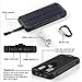 Solar Chargers 30,000mAh, Dualpow Portable Dual USB Solar Battery Charger External Battery Pack Phone Charger Power Bank with Flashlight for Smartphones Tablet Camera (Black)