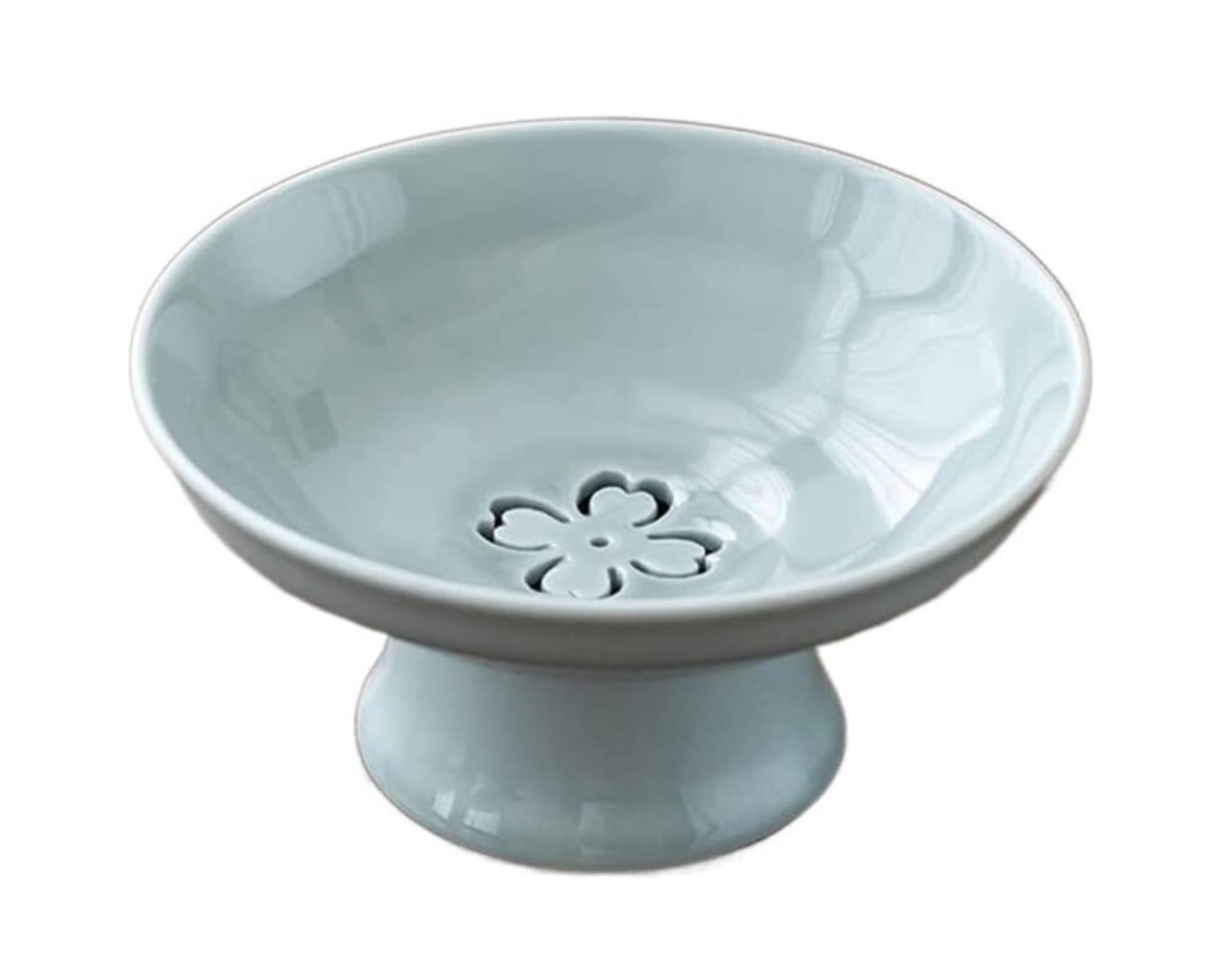 IROEJT Fruit Bowls Fruit And Vegetable Basket Countertop Fruit Basket Drainable Fruit Plate Household Ceramic High-Footed Dessert Vegetable