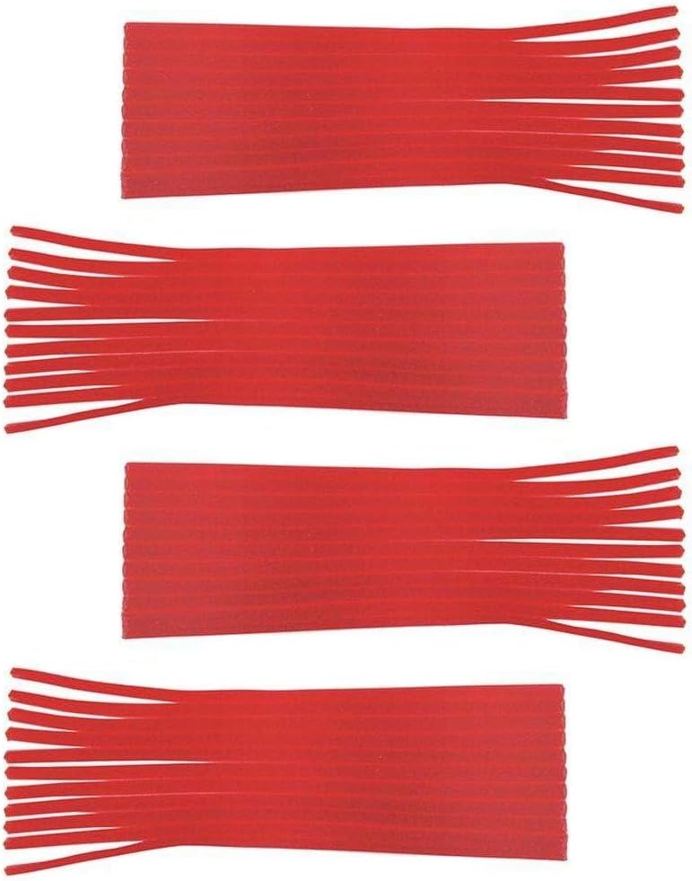 64/Pcs Rope Strips Dental Utility Wax Round Rope Red 3/16" x 11" Dental Base 4/pk Sheets Orthodontic Wax