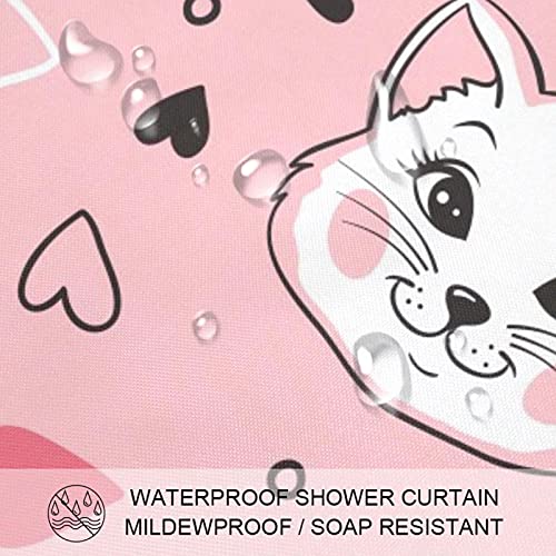 Rideau de douche imperméable chat et chien lavable 183x183 cm avec 12 crochets - 4