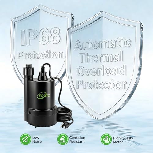 Image of 1 /3 HP Submersible Sump Pump 2400 GPH Water Utility Pump